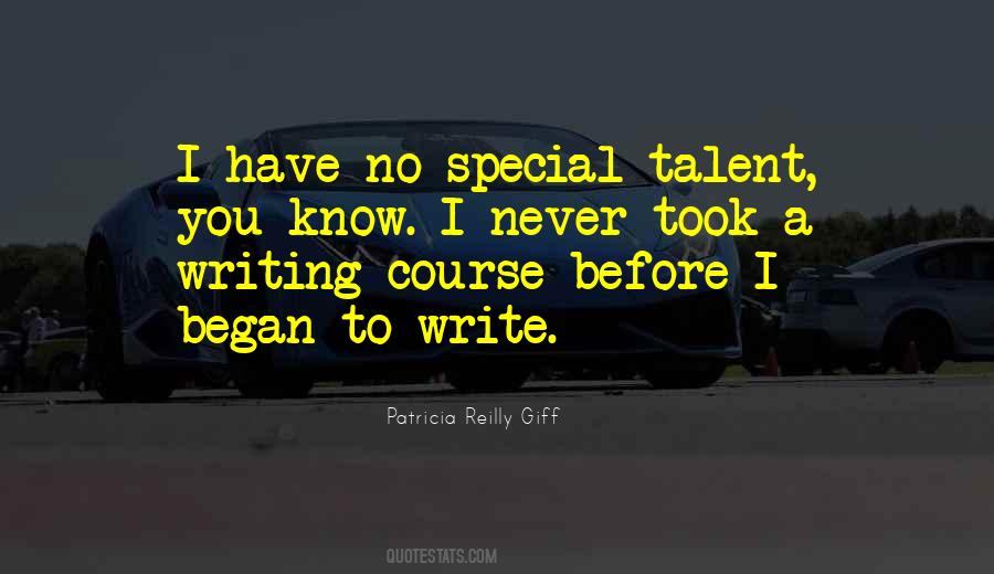 Writing Talent Quotes #91462