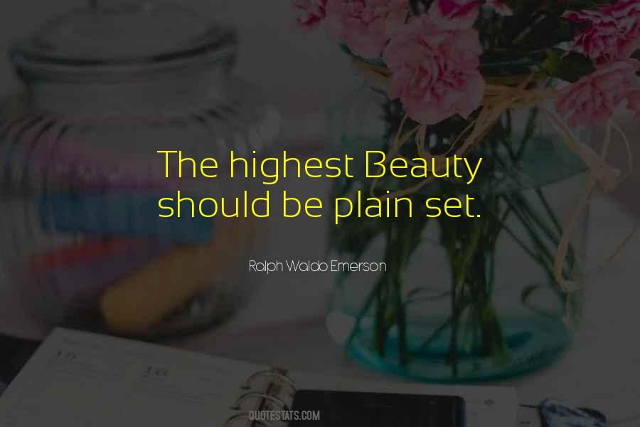 Quotes About Plain Beauty #1499083