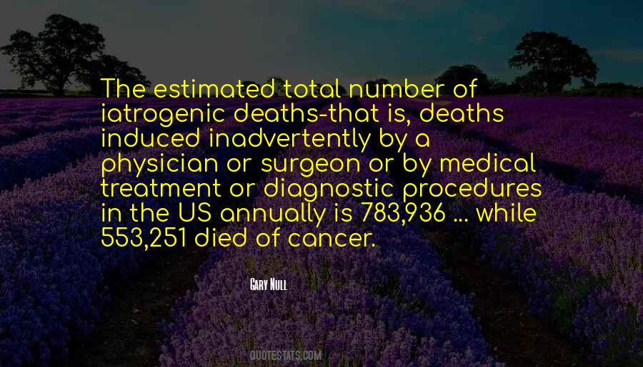 Quotes About Cancer Deaths #1385792