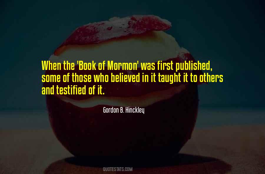 Quotes About Book Of Mormon #933197