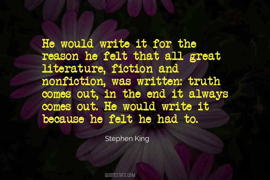 Quotes About Writing Truth #85569