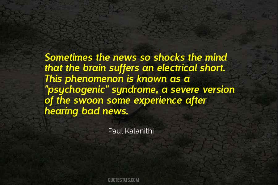 Quotes About Hearing Bad News #687629