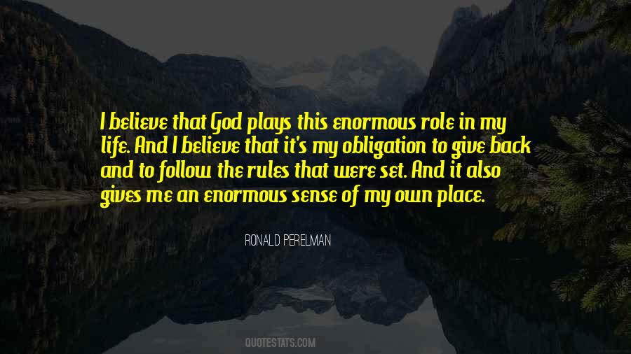Rules Of God Quotes #1482521