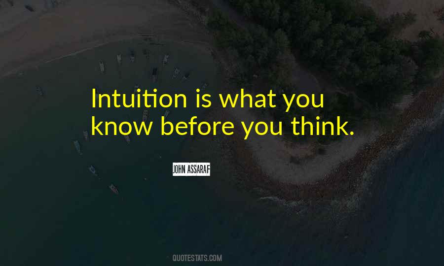 Quotes About Intuition #1241414