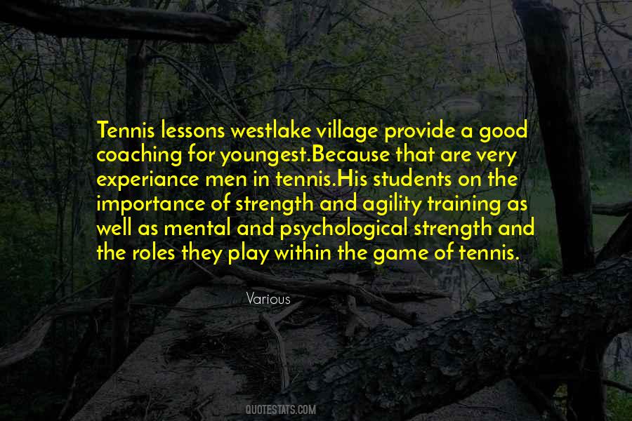 Tennis Lessons Westlake Village Quotes #766530