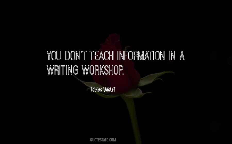 Quotes About A Workshop #1215666