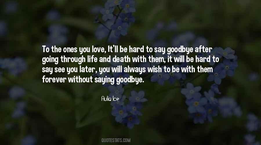 Quotes About It's Hard To Say Goodbye #719943