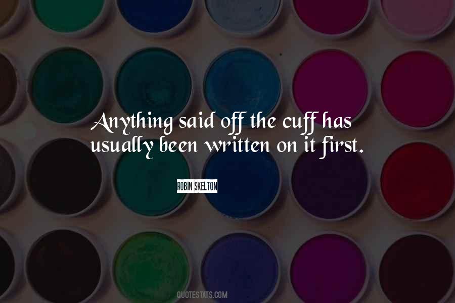 Quotes About Cuffs #1527833