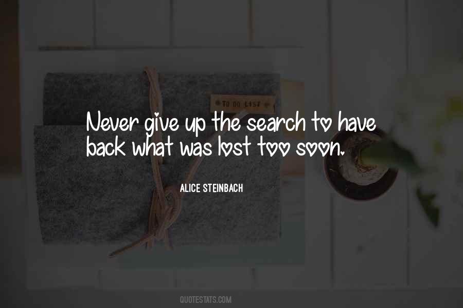 Never Never Give Up Quotes #33365