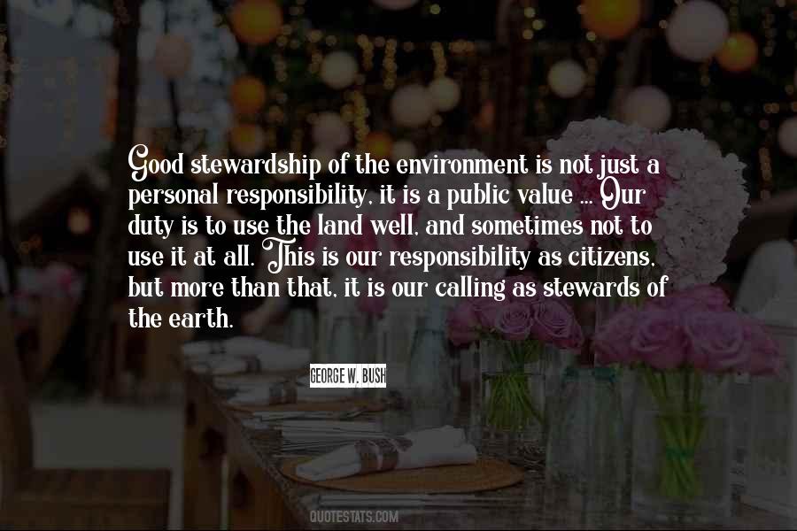 Quotes About Land Stewardship #665388