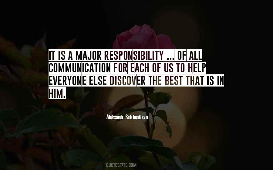 Quotes About Responsibility To Help Others #242362