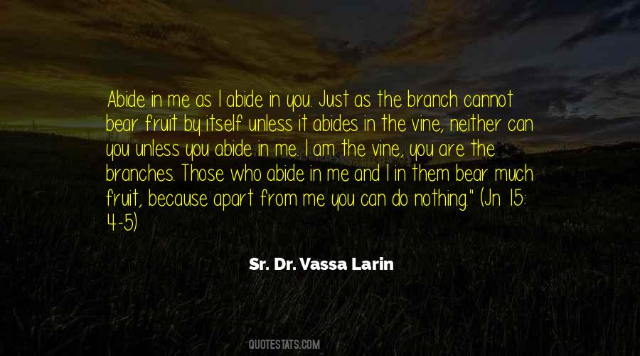 I Am The Vine You Are The Branches Quotes #992131