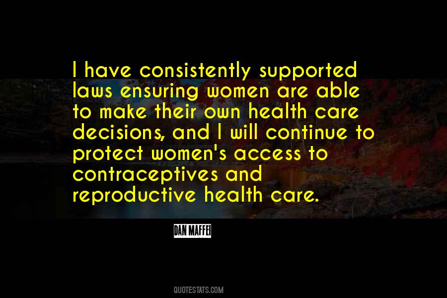 Quotes About Women's Health Care #795088