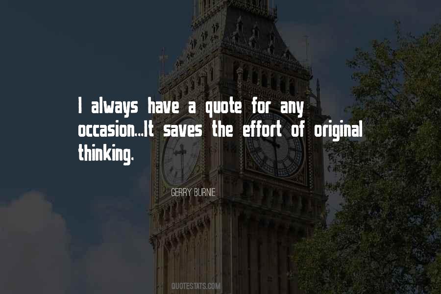 Quotes About Original Thinking #958335