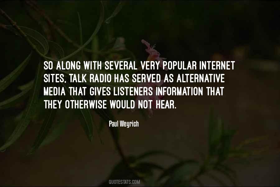 Quotes About Alternative Media #1046937