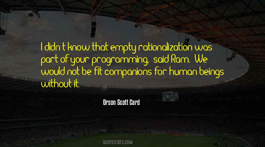 Quotes About Rationalization #1328997