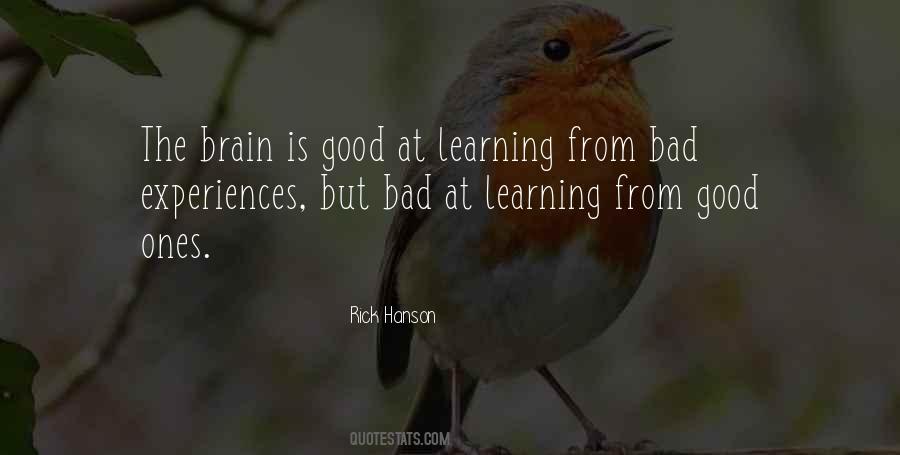 Quotes About Bad Experiences #1029306