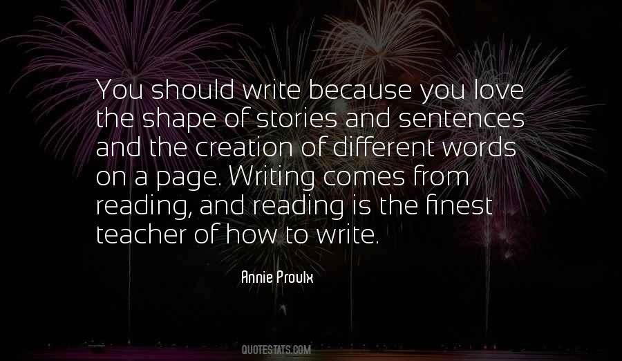 Quotes About Writing Love Stories #1532954