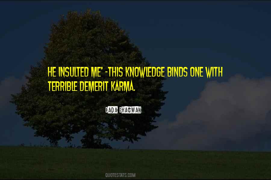 Demerit Karma Quotes #55009