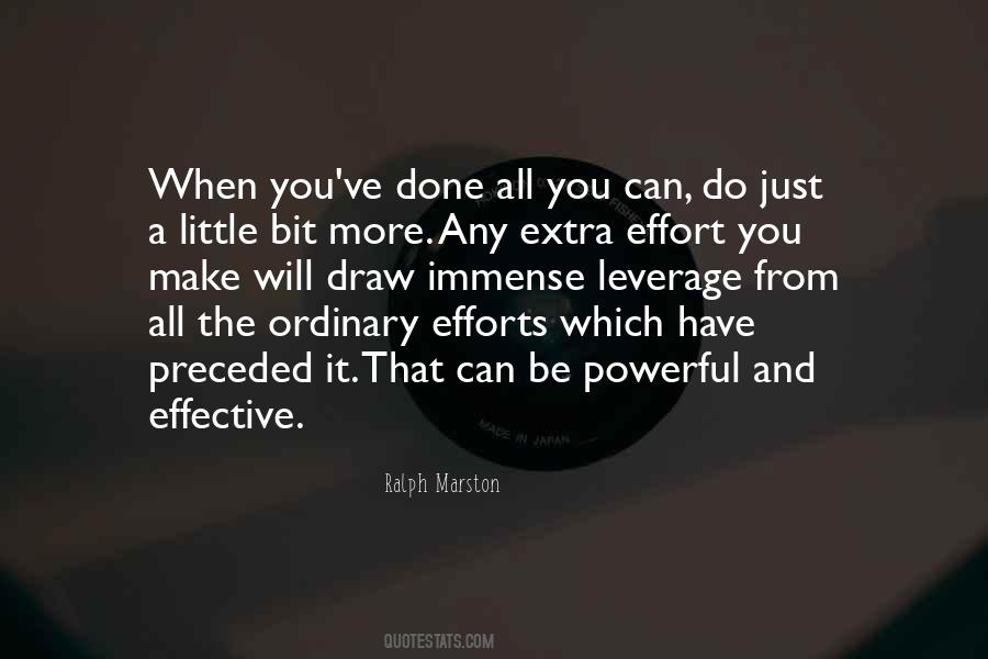 Quotes About Extra Effort #529244