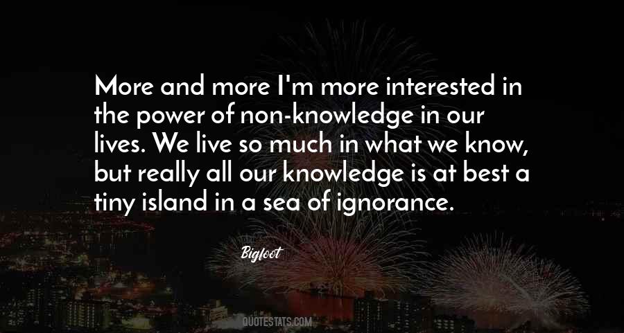 The Power Of Ignorance Quotes #1730198