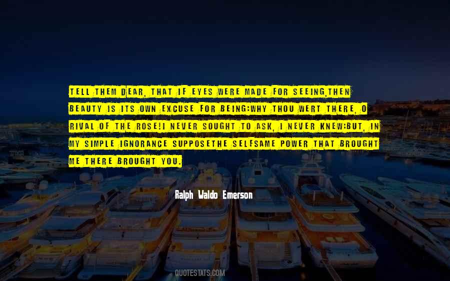 The Power Of Ignorance Quotes #324411