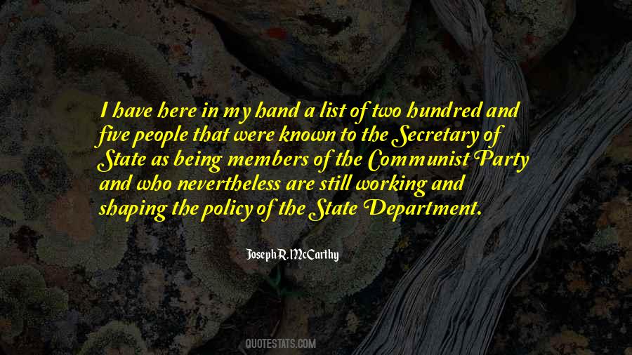 Us Department Of State Quotes #293005