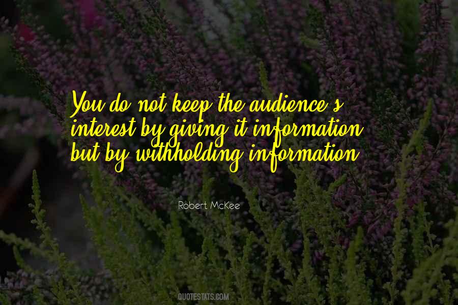 Quotes About Withholding Information #1213648