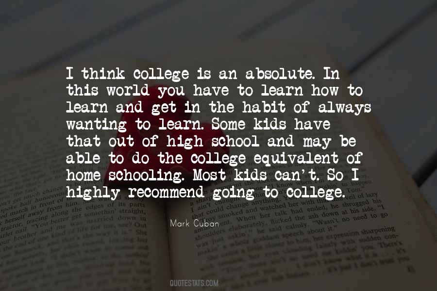 Quotes About College And High School #589194