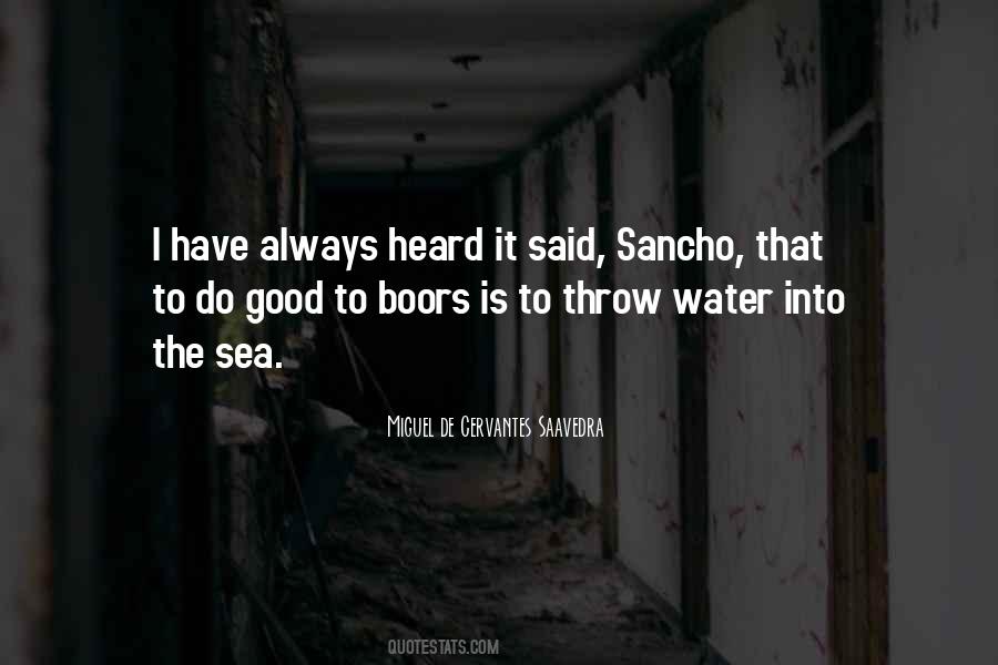 Quotes About Sancho #150078