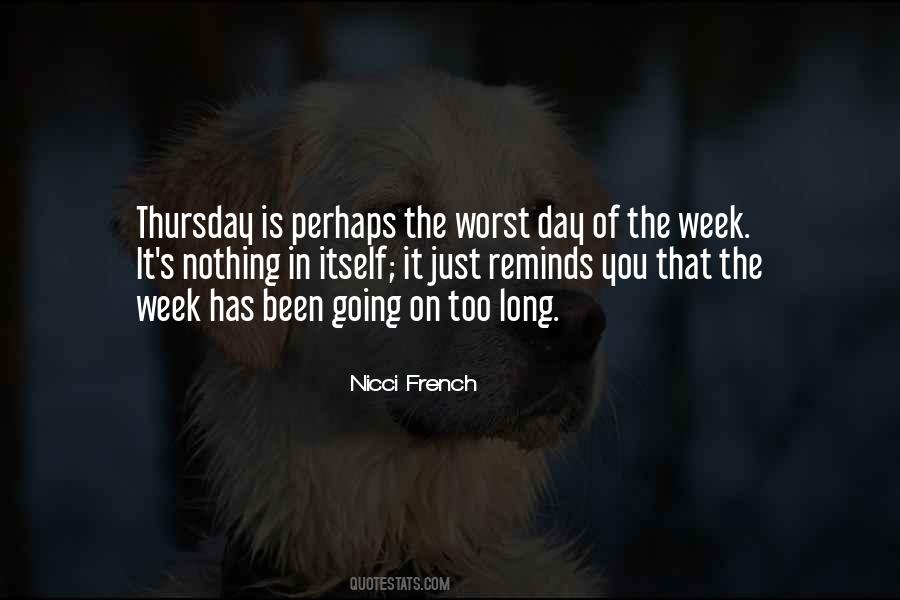 Day Of The Week Quotes #1688639