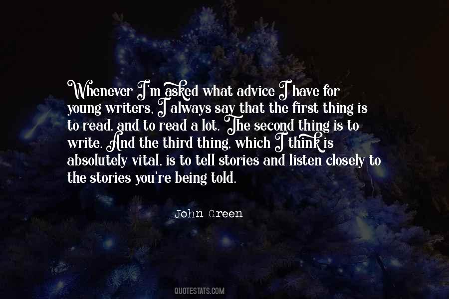 Quotes About Writing John Green #342150