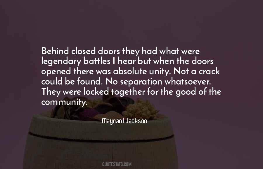 Quotes About Opened Doors #122195