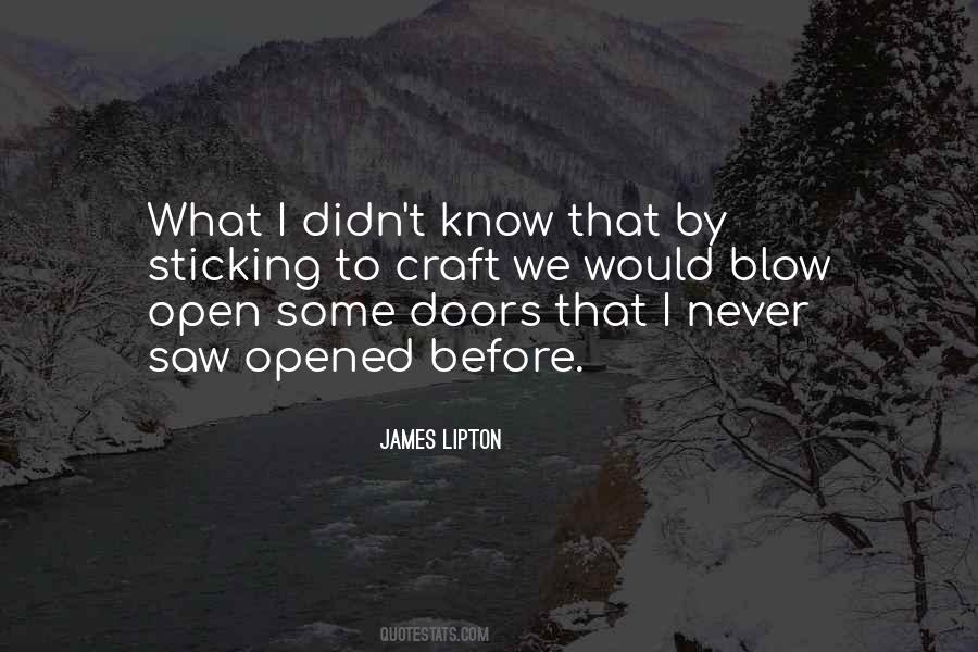 Quotes About Opened Doors #229251