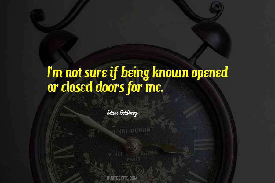 Quotes About Opened Doors #26552