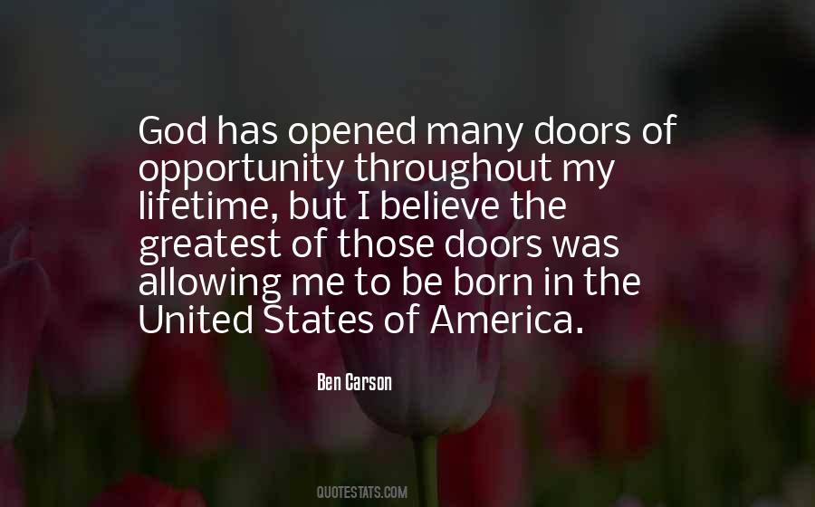 Quotes About Opened Doors #409585