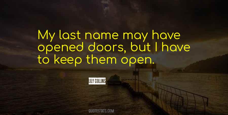 Quotes About Opened Doors #755576