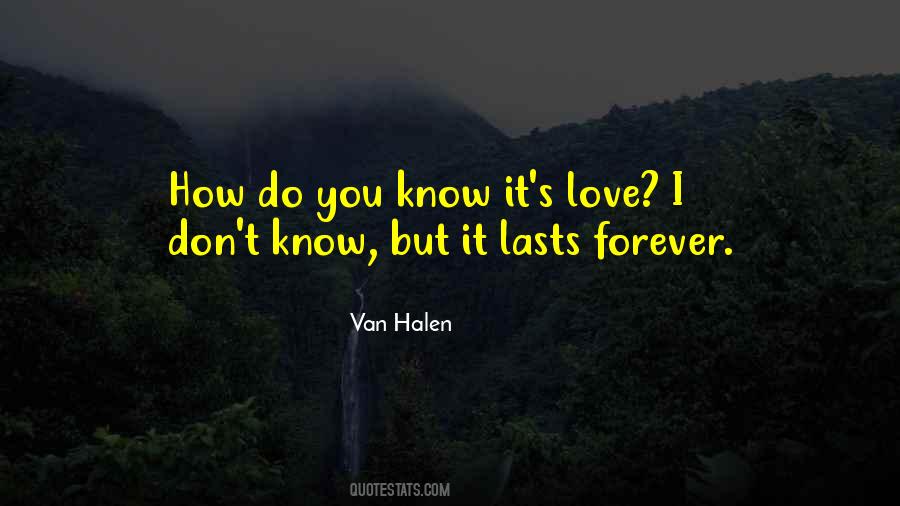 Quotes About How Do You Know It's Love #1715653