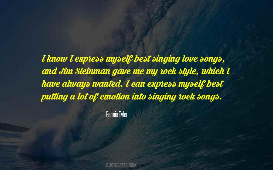 Quotes About Singing Love Songs #85144