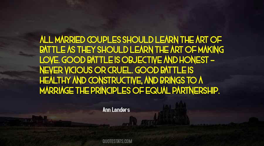 Marriage Is A Partnership Quotes #1492724