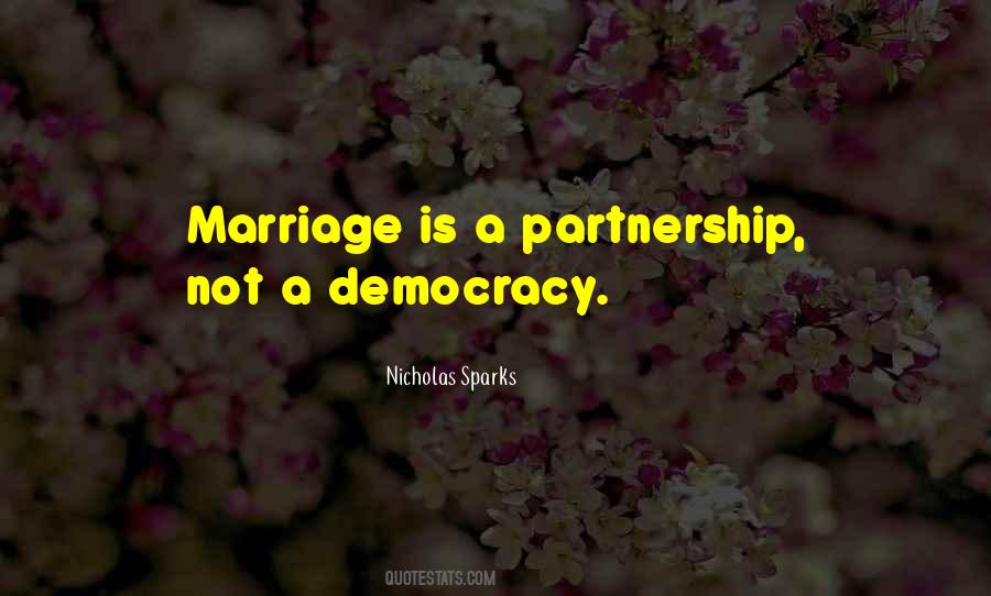 Marriage Is A Partnership Quotes #614260