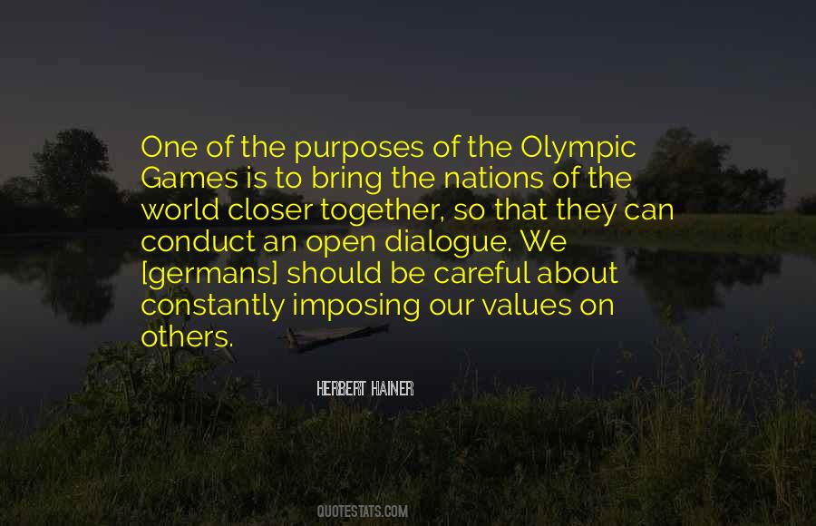 Quotes About Olympic Values #1544070