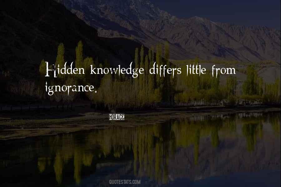 Hidden Knowledge Quotes #977200