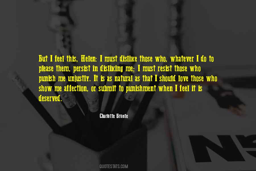 Love Resist Punishment Affection Quotes #532588