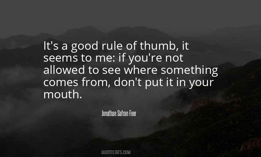 Quotes About Thumb #1245855