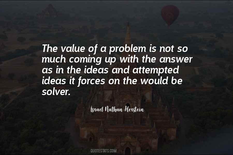 Be A Problem Solver Quotes #1078485