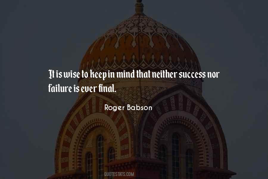 Babson Quotes #835770