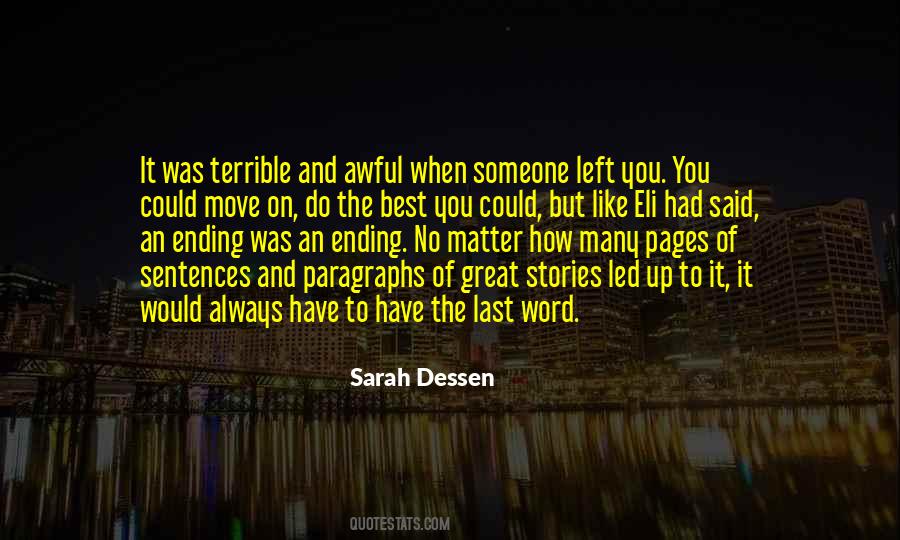 Sarah Dessen Someone Like You Quotes #1553864