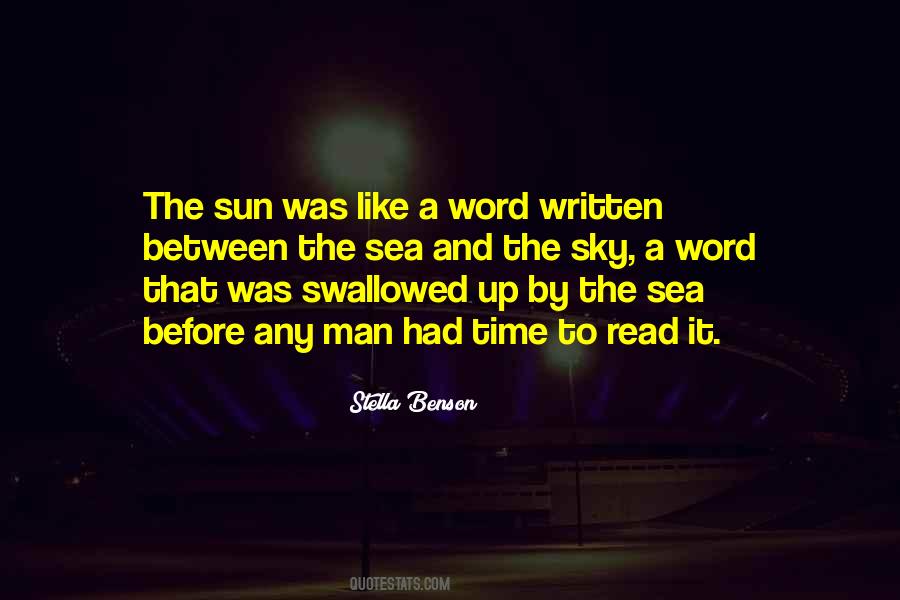 Sun And The Sea Quotes #186504