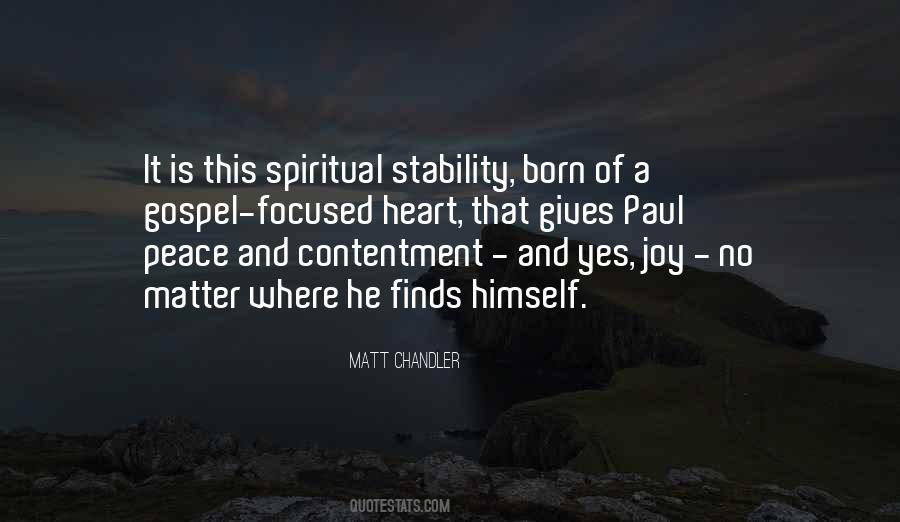 Contentment Peace Quotes #1401290